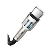 Καλώδιο φόρτισης και δεδομένων 2.0 USB-C σε USB-C με μεταλλικά βύσματα